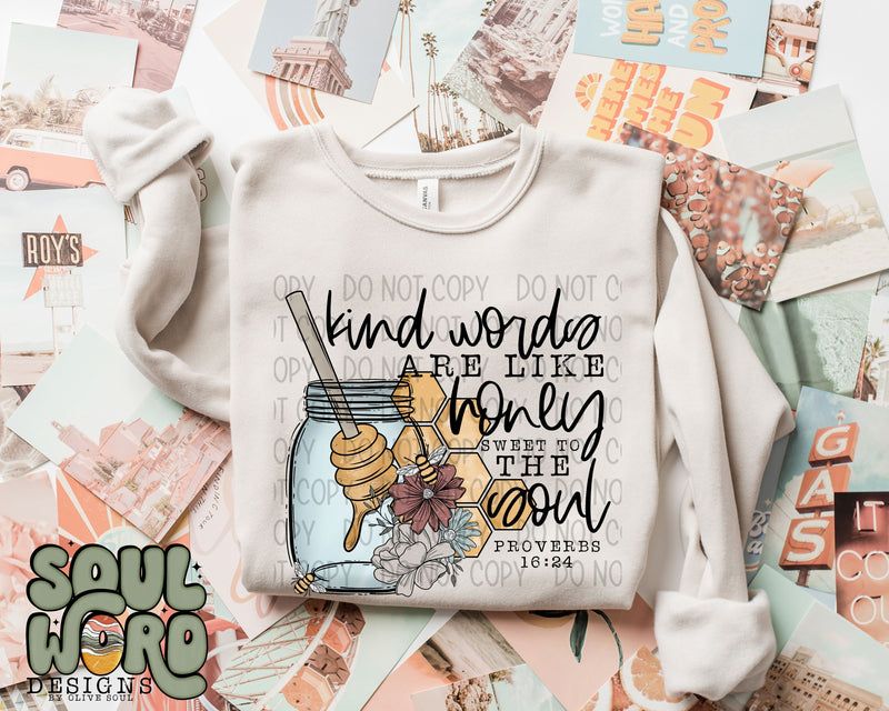 Kind Words Are Like Honey Proverbs - DIGITAL DOWNLOAD