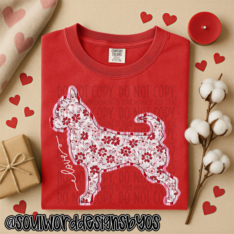Valentine Faux Quilted Dogs - DIGITAL DOWNLOAD