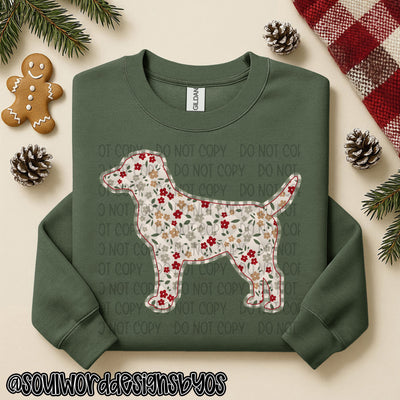 Christmas Faux Quilted Dogs Round 1 - DIGITAL DOWNLOAD