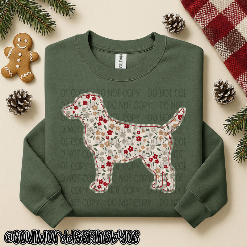 Christmas Faux Quilted Dogs Round 1 - DIGITAL DOWNLOAD