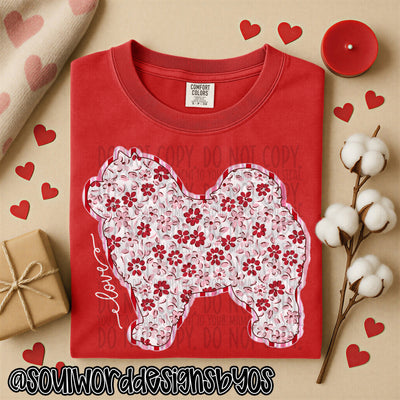 Valentine Faux Quilted Dogs - DIGITAL DOWNLOAD