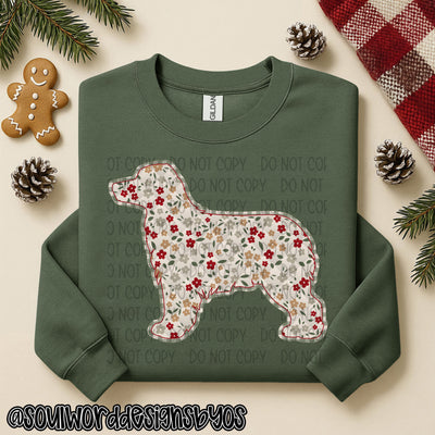 Christmas Faux Quilted Dogs Round 1 - DIGITAL DOWNLOAD