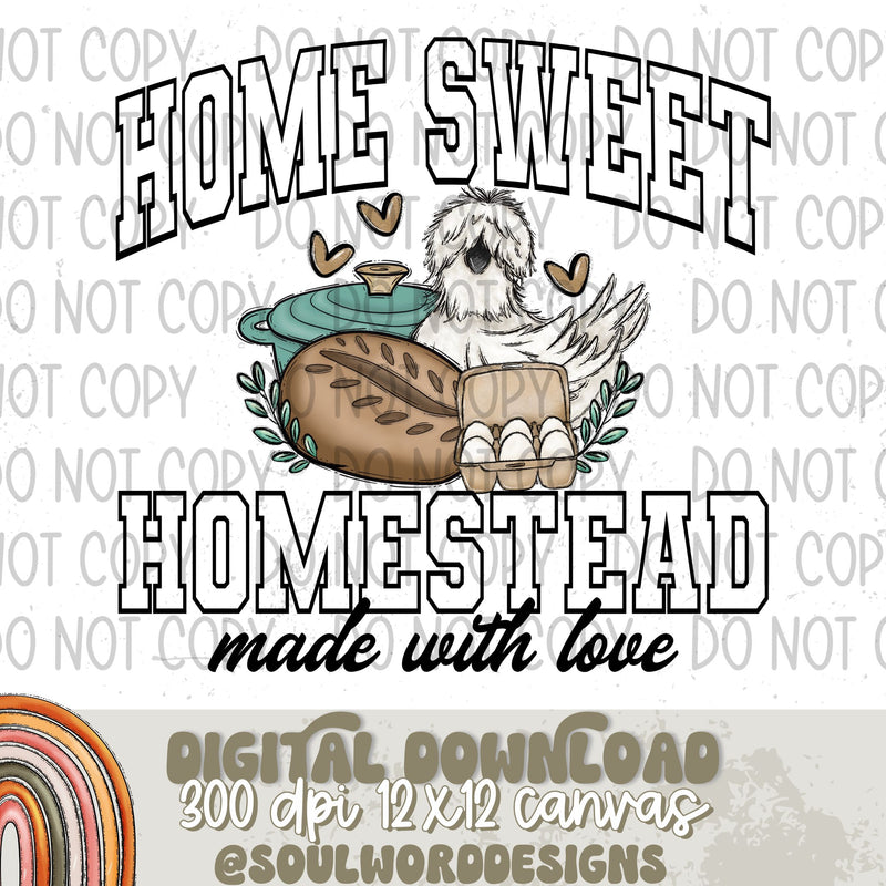 Home Sweet Homestead Made With Love - DIGITAL DOWNLOAD
