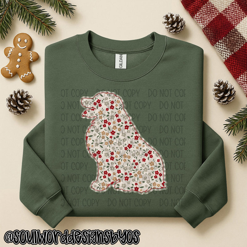 Christmas Faux Quilted Dogs Round 1 - DIGITAL DOWNLOAD