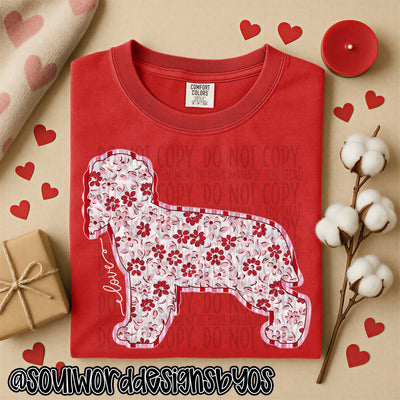 Valentine Faux Quilted Dogs - DIGITAL DOWNLOAD