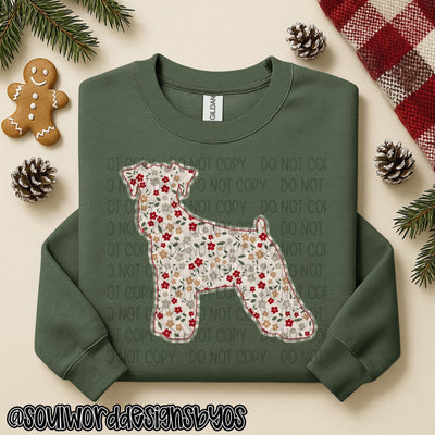 Christmas Faux Quilted Dogs Round 1 - DIGITAL DOWNLOAD