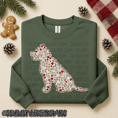 Christmas Faux Quilted Dogs Round 1 - DIGITAL DOWNLOAD