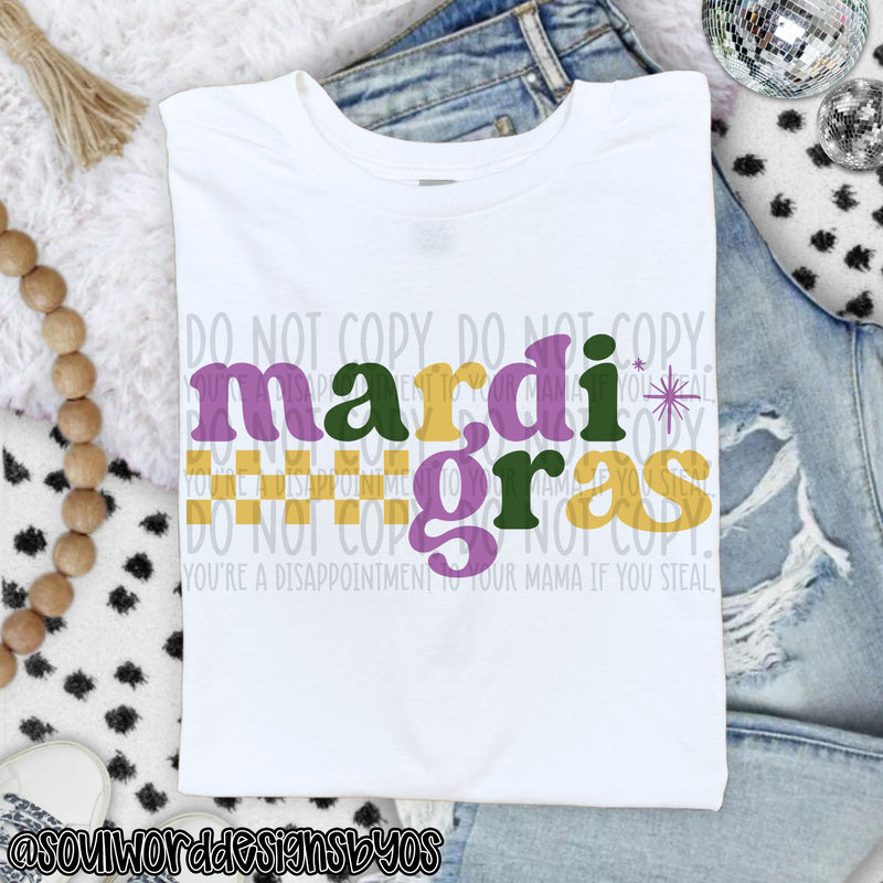 Mardi Gras Text - DIGITAL DOWNLOAD