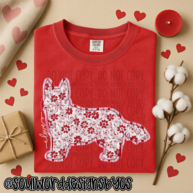 Valentine Faux Quilted Dogs - DIGITAL DOWNLOAD