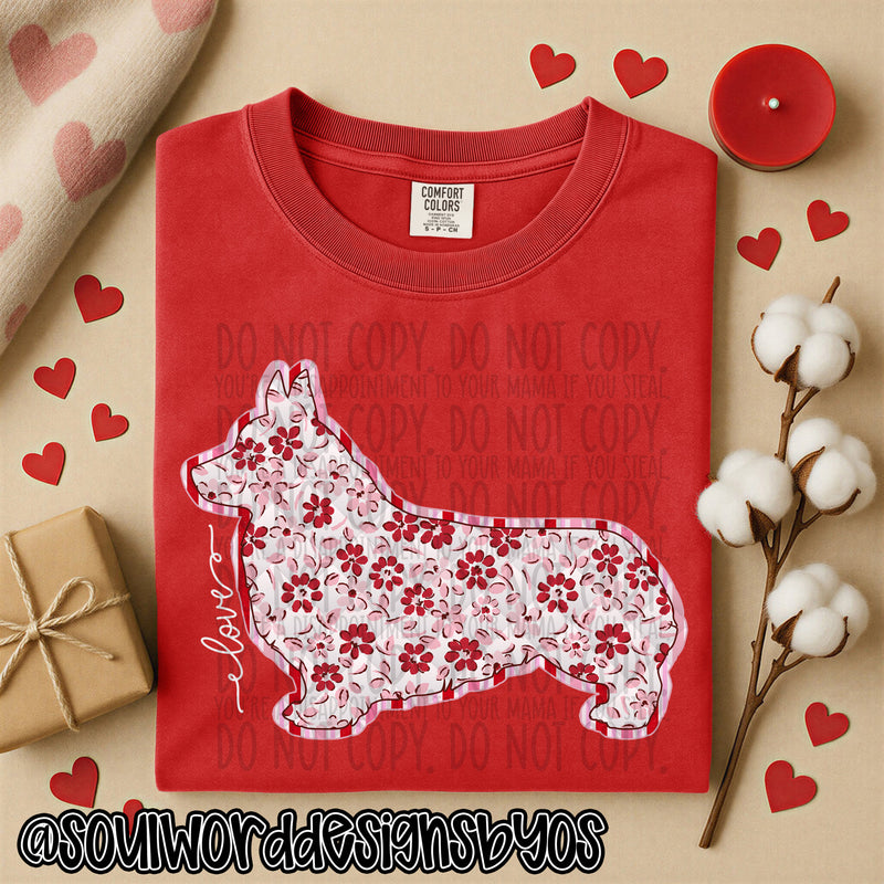 Valentine Faux Quilted Dogs - DIGITAL DOWNLOAD