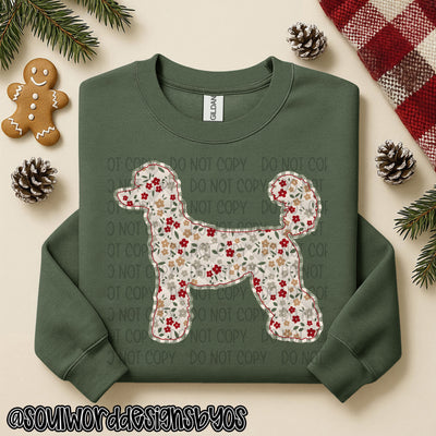 Christmas Faux Quilted Dogs Round 1 - DIGITAL DOWNLOAD