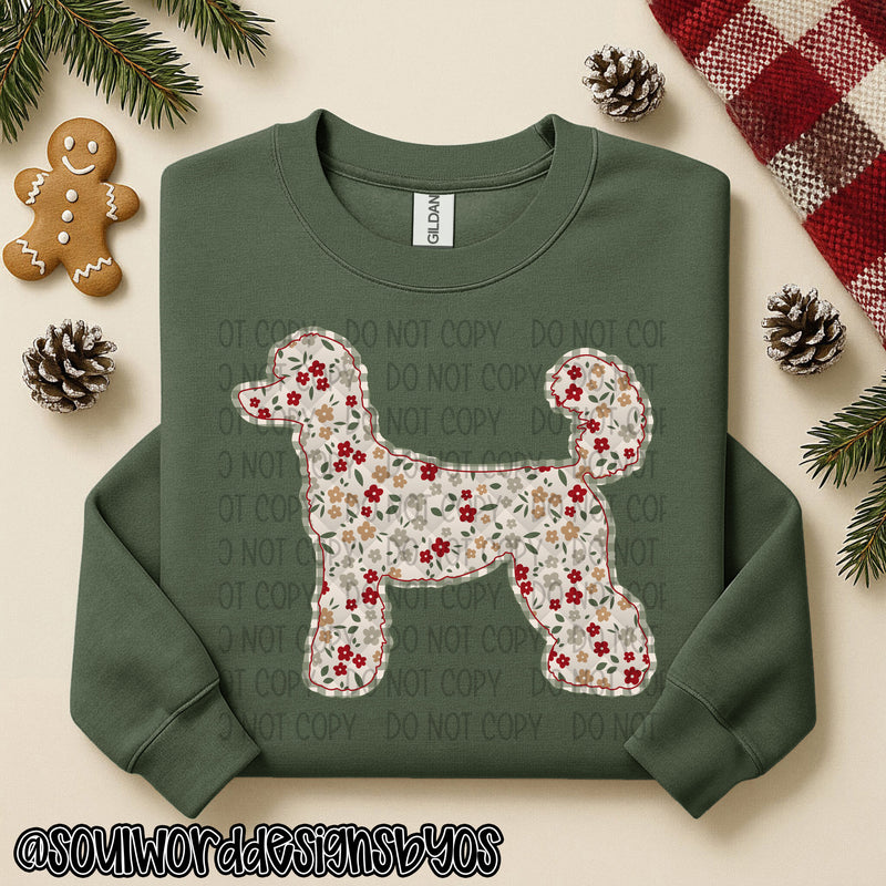 Christmas Faux Quilted Dogs Round 1 - DIGITAL DOWNLOAD