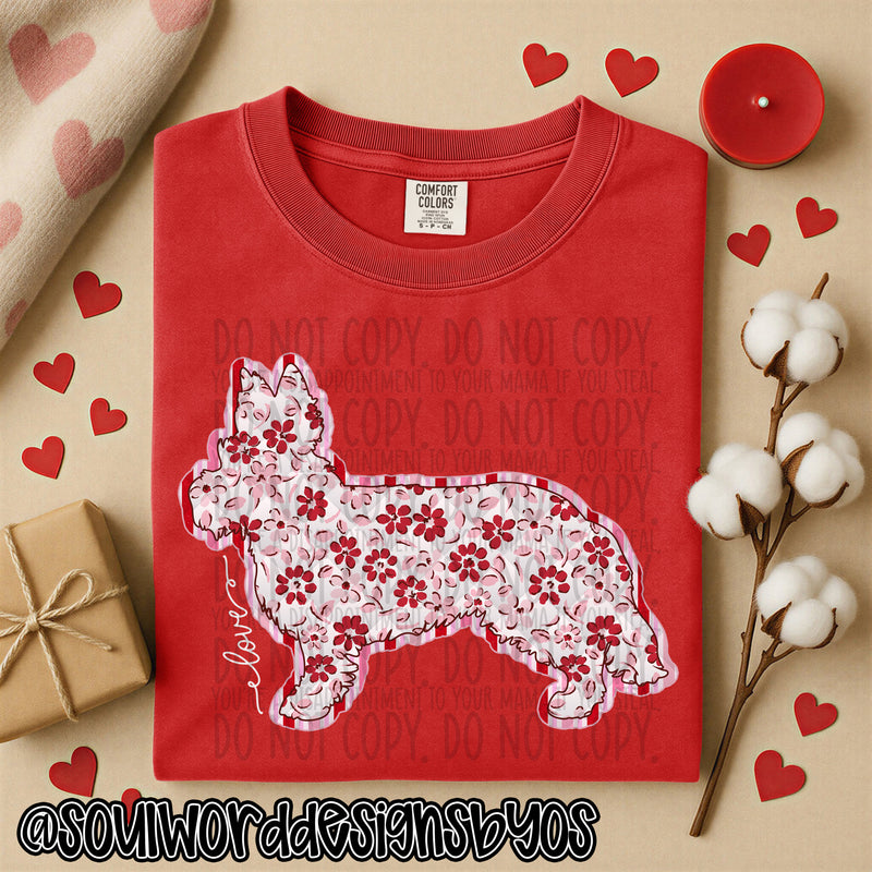 Valentine Faux Quilted Dogs - DIGITAL DOWNLOAD