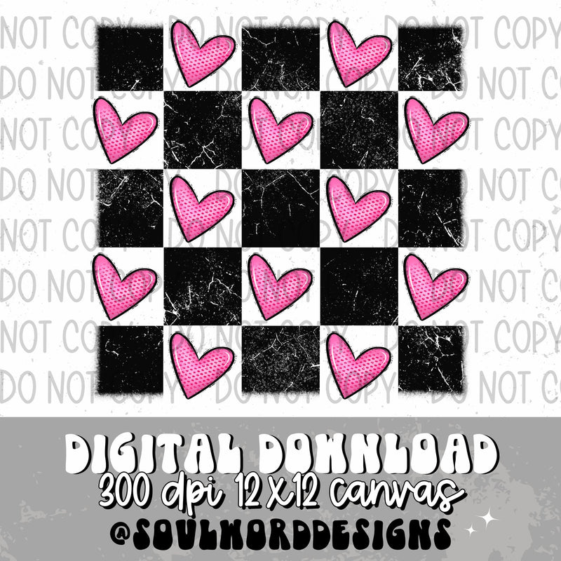 Checker Hearts - DIGITAL DOWNLOAD