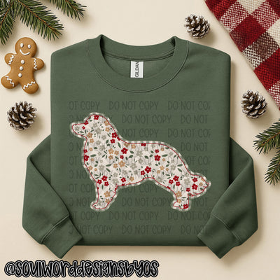 Christmas Faux Quilted Dogs Round 1 - DIGITAL DOWNLOAD