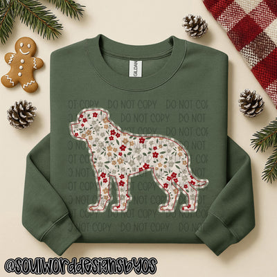 Christmas Faux Quilted Dogs Round 1 - DIGITAL DOWNLOAD