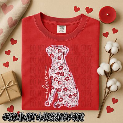 Valentine Faux Quilted Dogs - DIGITAL DOWNLOAD