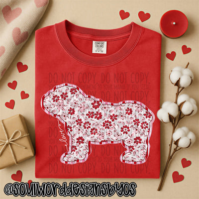 Valentine Faux Quilted Dogs - DIGITAL DOWNLOAD