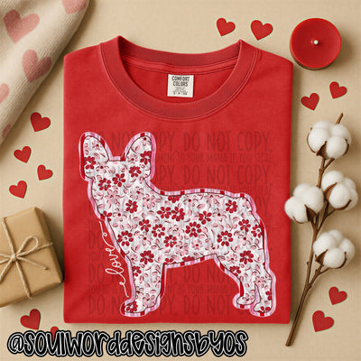 Valentine Faux Quilted Dogs - DIGITAL DOWNLOAD