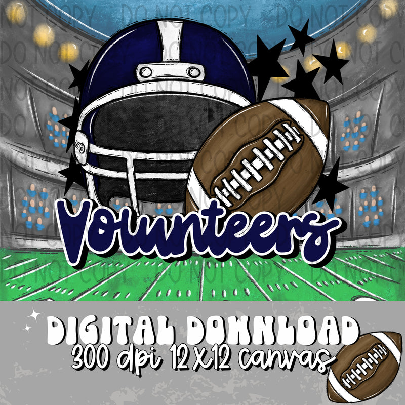 Volunteers Football Helmet Navy - DIGITAL DOWNLOAD