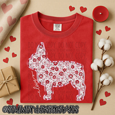 Valentine Faux Quilted Dogs - DIGITAL DOWNLOAD