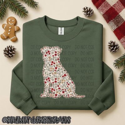 Christmas Faux Quilted Dogs Round 1 - DIGITAL DOWNLOAD