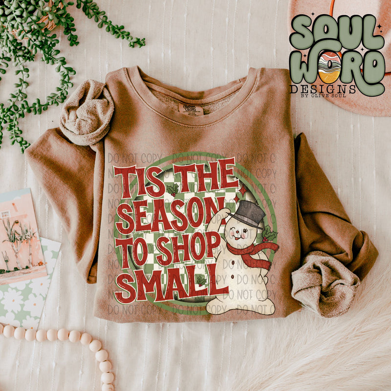 Tis The Season To Shop Small Snowman - DIGITAL DOWNLOAD