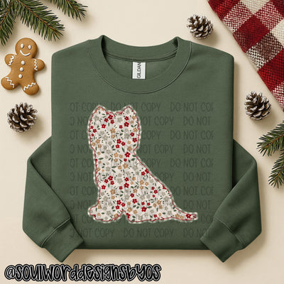 Christmas Faux Quilted Dogs Round 1 - DIGITAL DOWNLOAD