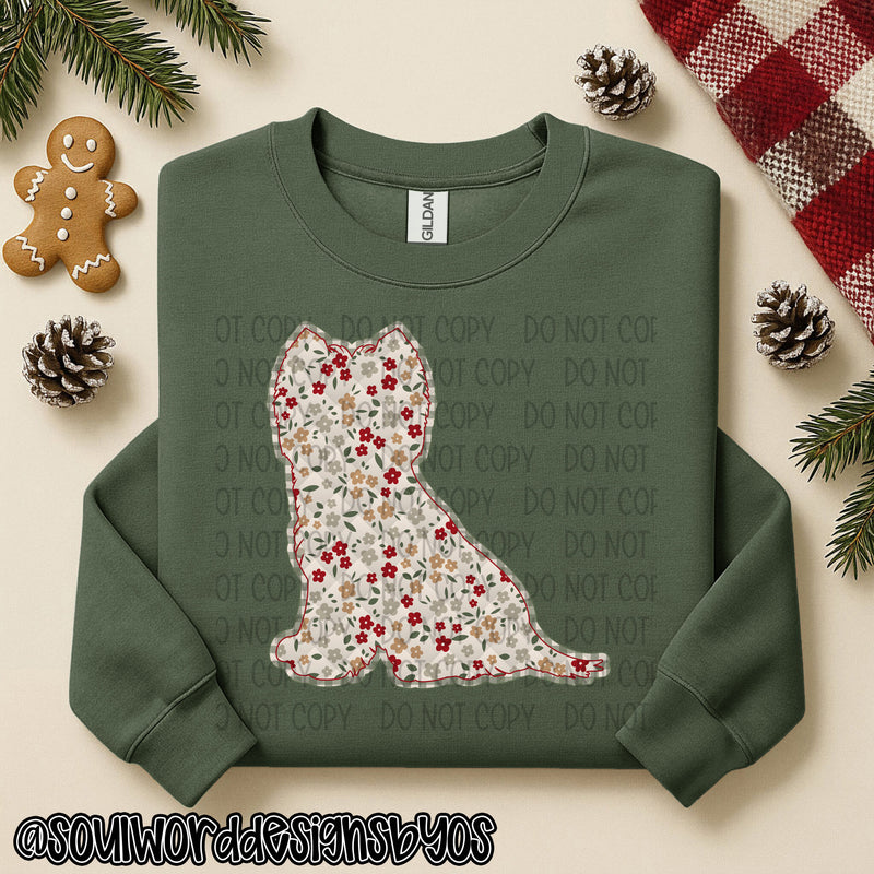 Christmas Faux Quilted Dogs Round 1 - DIGITAL DOWNLOAD