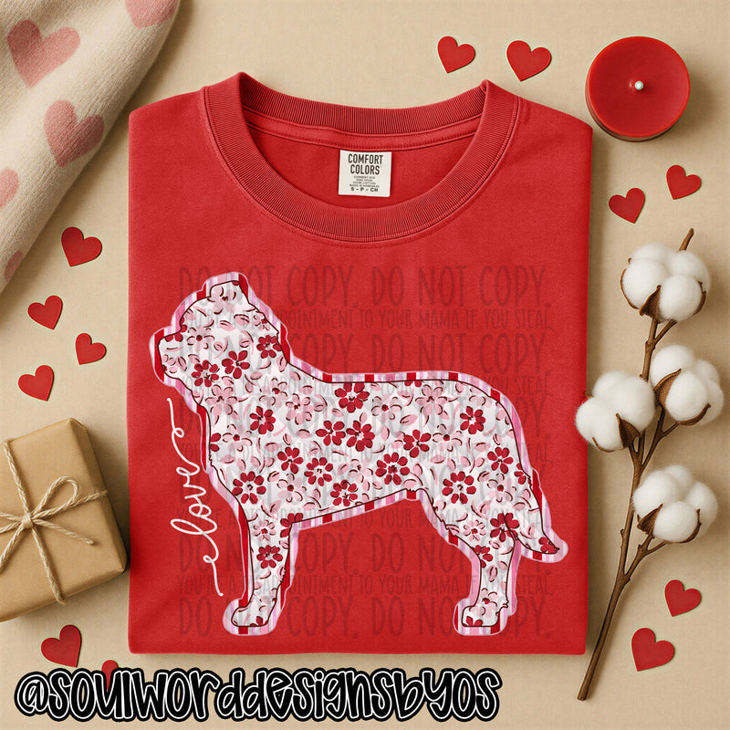 Valentine Faux Quilted Dogs - DIGITAL DOWNLOAD
