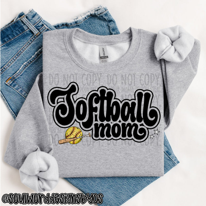 Softball Mom Retro - DIGITAL DOWNLOAD