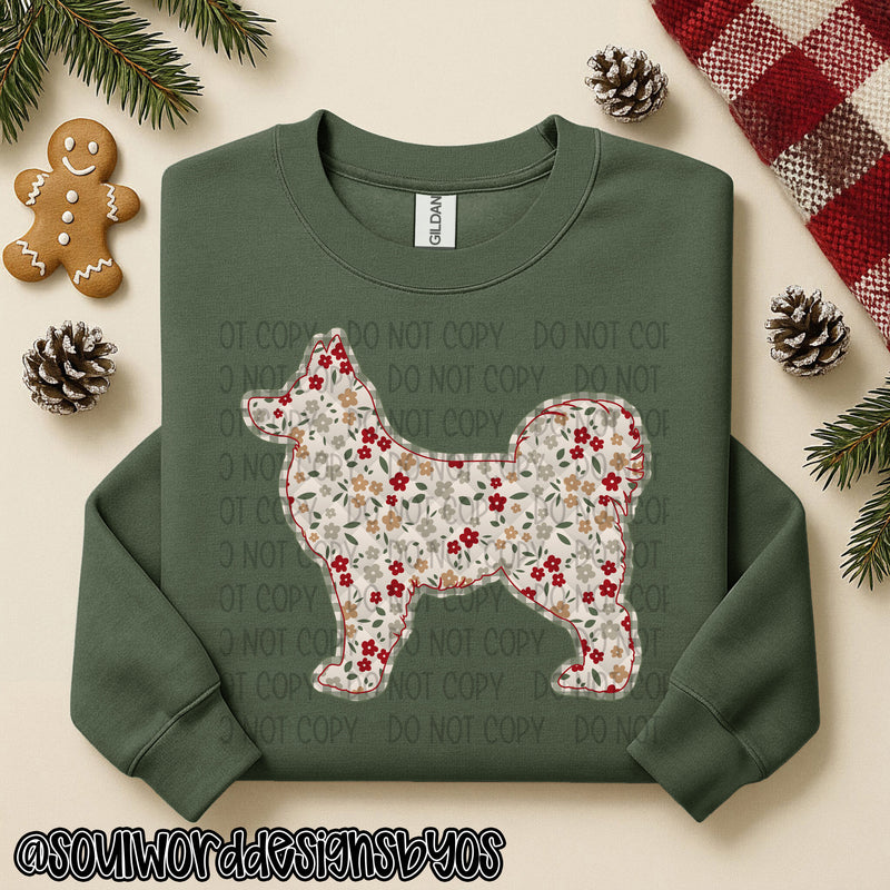 Christmas Faux Quilted Dogs Round 2 - DIGITAL DOWNLOAD
