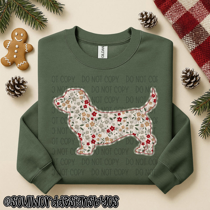 Christmas Faux Quilted Dogs Round 1 - DIGITAL DOWNLOAD