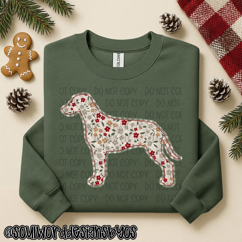 Christmas Faux Quilted Dogs Round 3 - DIGITAL DOWNLOAD
