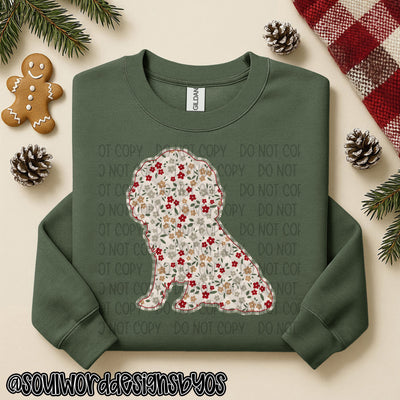 Christmas Faux Quilted Dogs Round 1 - DIGITAL DOWNLOAD