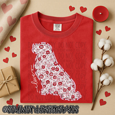 Valentine Faux Quilted Dogs - DIGITAL DOWNLOAD