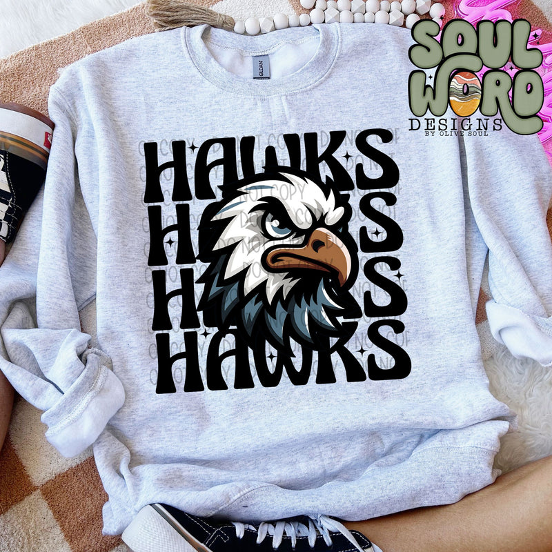 Hawks Winking Mascot - DIGITAL DOWNLOAD