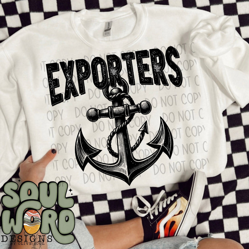 Exporters Mascot Black & White - DIGITAL DOWNLOAD