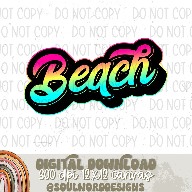 Beach Neon - DIGITAL DOWNLOAD