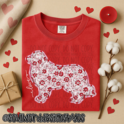 Valentine Faux Quilted Dogs - DIGITAL DOWNLOAD