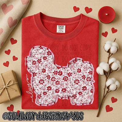 Valentine Faux Quilted Dogs - DIGITAL DOWNLOAD