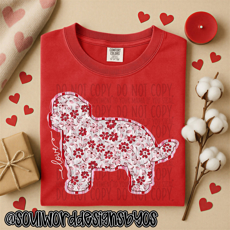 Valentine Faux Quilted Dogs - DIGITAL DOWNLOAD