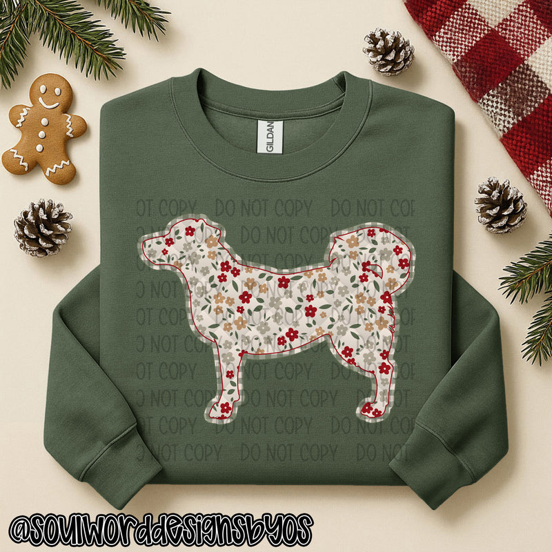 Christmas Faux Quilted Dogs Round 2 - DIGITAL DOWNLOAD