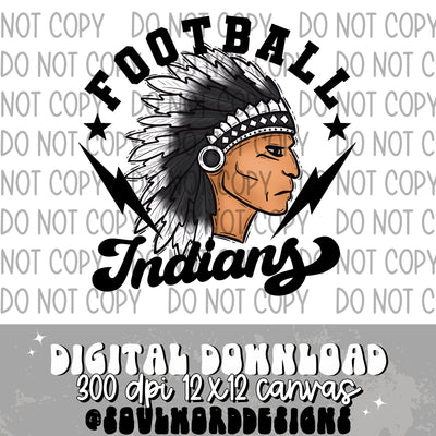 Football Bolts High School Teams - DIGITAL DOWNLOAD