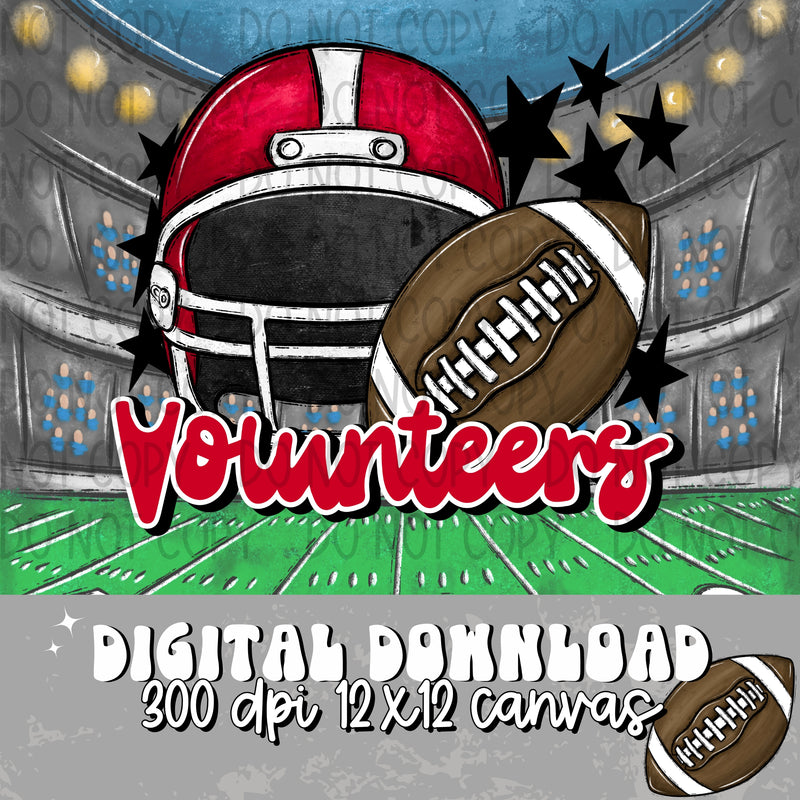 Volunteers Football Helmet Red - DIGITAL DOWNLOAD