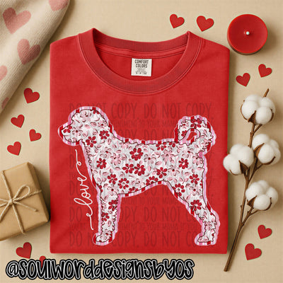 Valentine Faux Quilted Dogs - DIGITAL DOWNLOAD