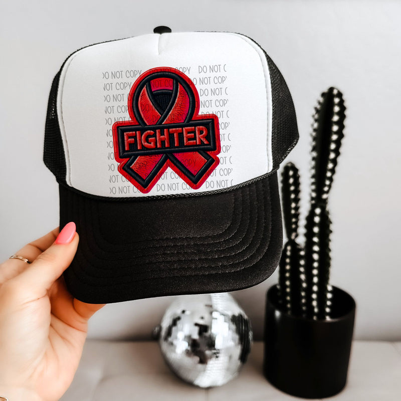 Fighter Ribbon Faux Embroidered Patch - DIGITAL DOWNLOAD