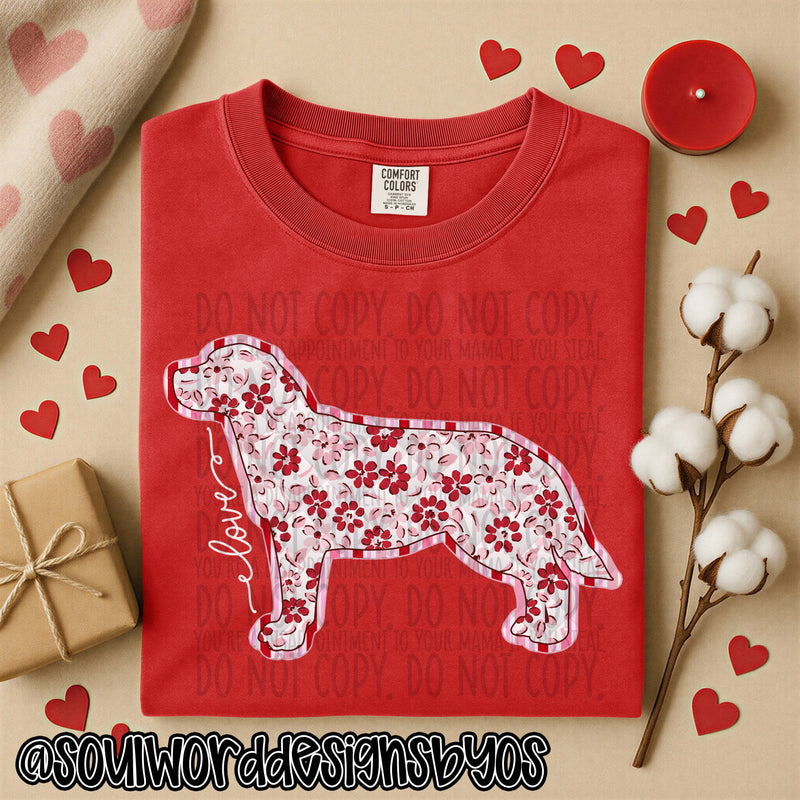Valentine Faux Quilted Dogs - DIGITAL DOWNLOAD