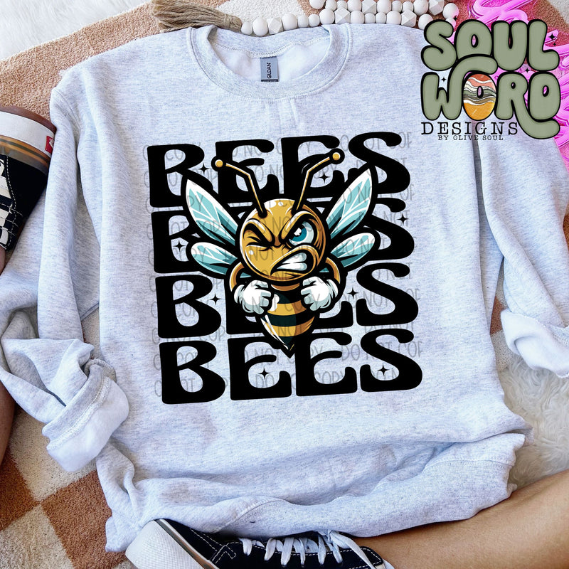 Bees Winking Mascot - DIGITAL DOWNLOAD