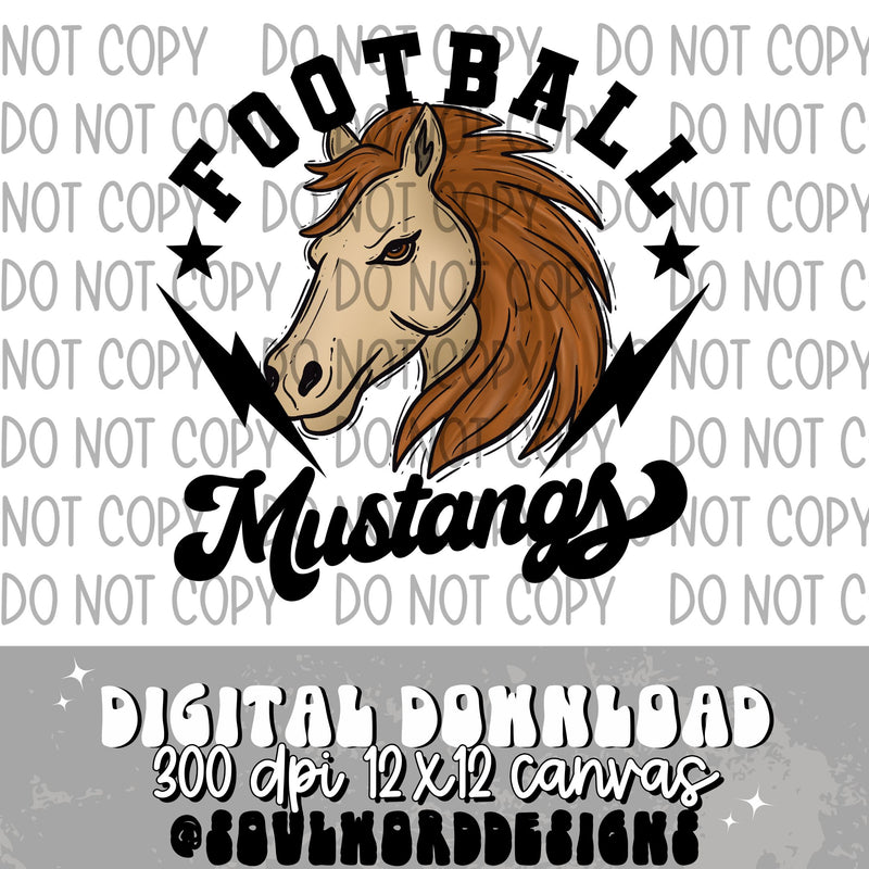 Football Bolts High School Teams - DIGITAL DOWNLOAD